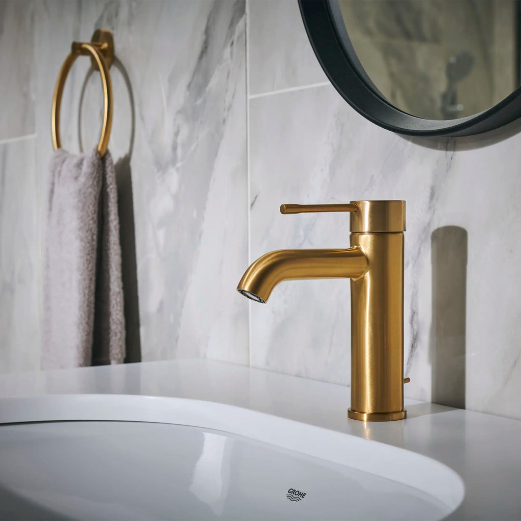 GROHE 40365GN1 Essentials 8" Towel Ring - Brushed Cool Sunrise