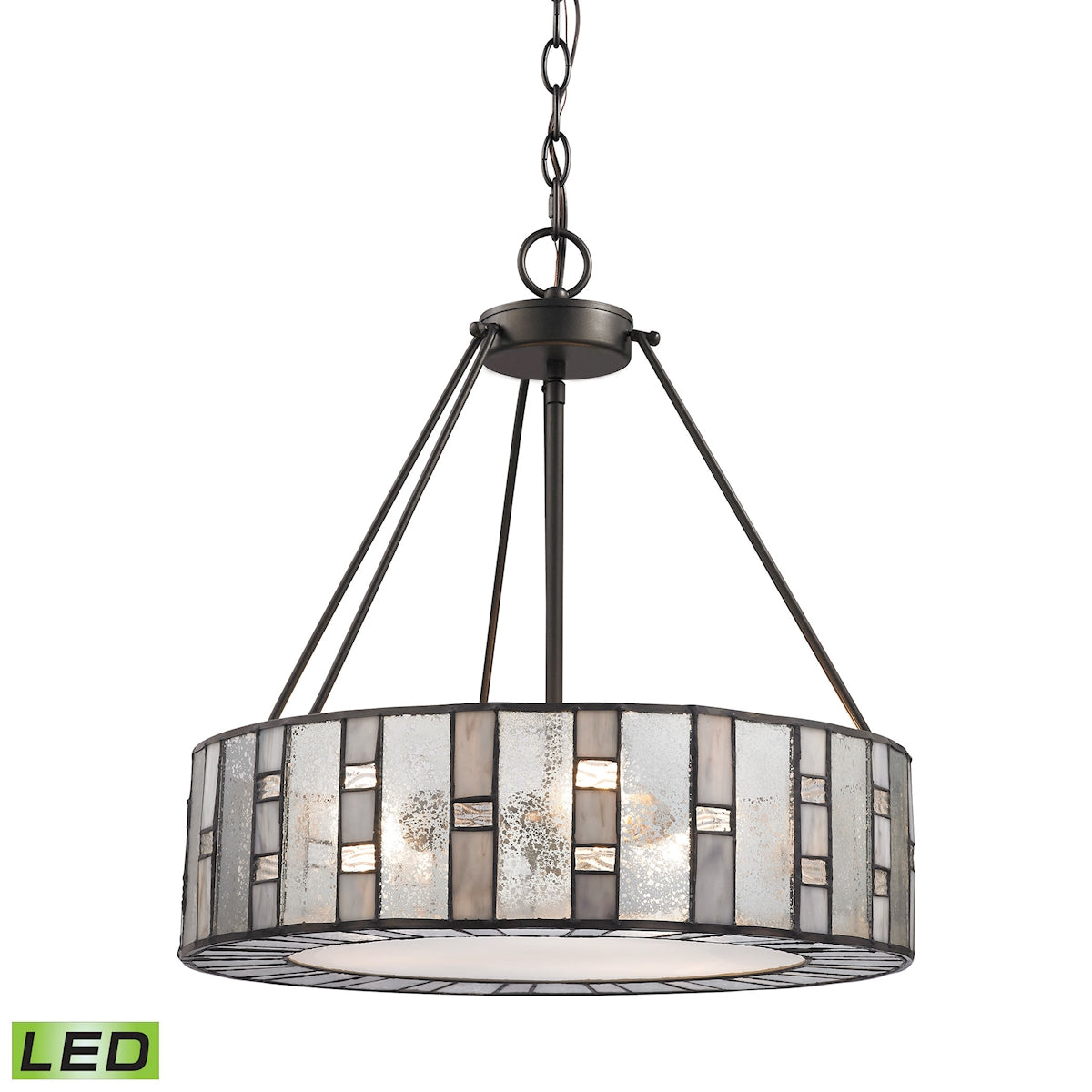 ELK SHOWROOM 70212/3-LED Ethan 18'' Wide 3-Light Chandelier - Tiffany Bronze