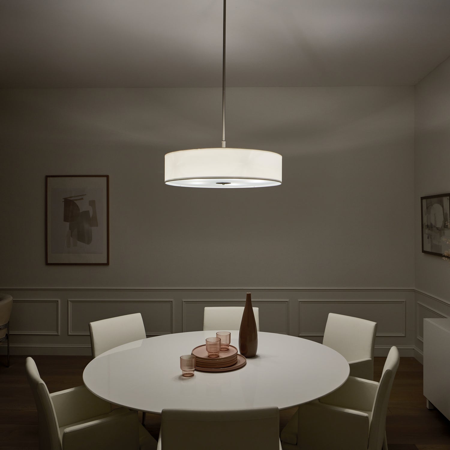 KICHLER 42196NI Transitional 30" 5 Light Pendant Brushed Nickel