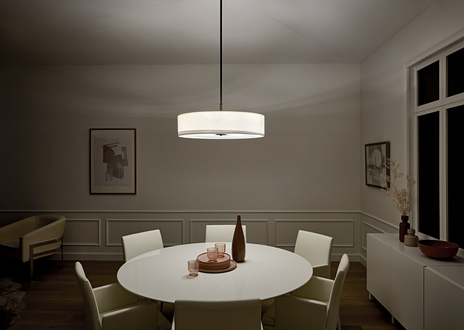 KICHLER 42196OZ Transitional 30" 5 Light Pendant Olde Bronze