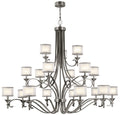 KICHLER 42396AP Lacey 18 Light Chandelier Antique Pewter