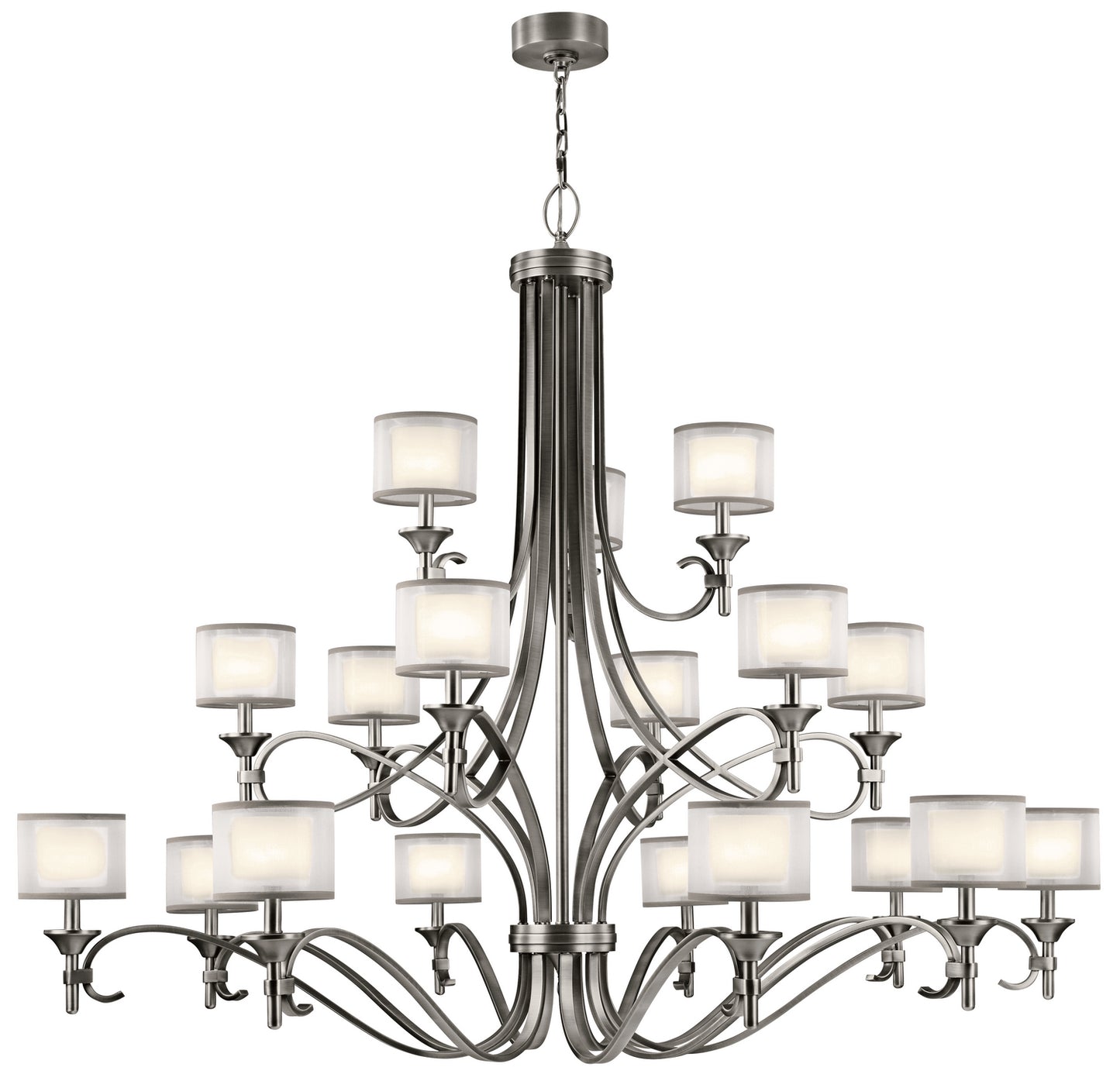 KICHLER 42396Ap Lacey 18 Light Chandelier Antique Pewter