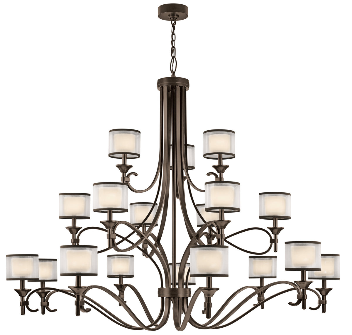 KICHLER 42396MIZ Lacey 18 Light Grand Chandelier Mission Bronze