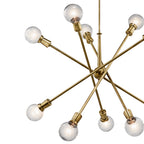 KICHLER 43119NBR Armstrong 53.5" 10 Light Chandelier In Natural Brass