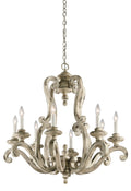 KICHLER 43265DAW Hayman Bay 32.5" 8 Light Chandelier in Distressed Antique White
