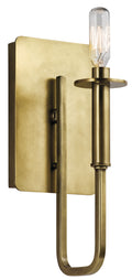KICHLER 43363NBR Alden 1 Light Wall Sconce Natural Brass