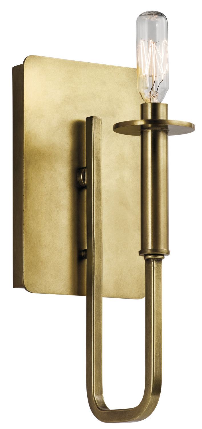 KICHLER 43363NBR Alden 1 Light Wall Sconce Natural Brass