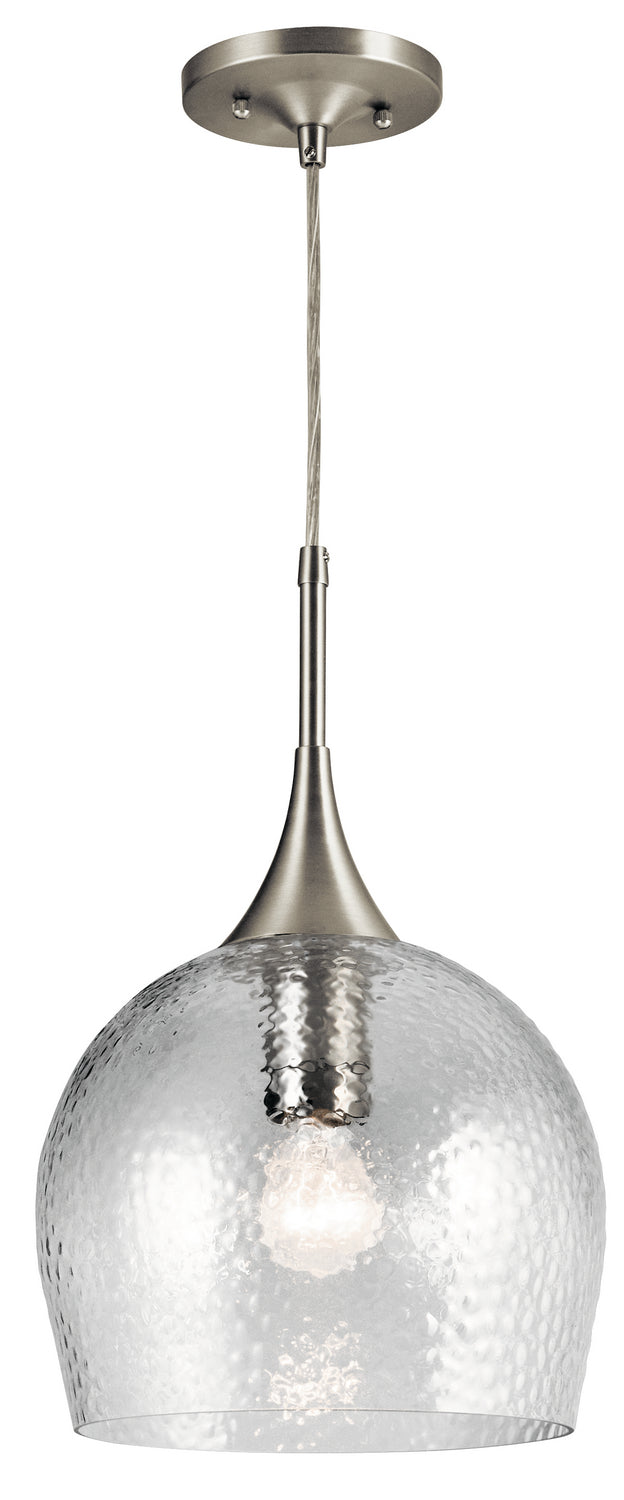 KICHLER 43537NI Sloane 1 Light Pendant Brushed Nickel