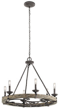 KICHLER 43823WZC Taulbee 6 Light Chandelier Weathered Zinc