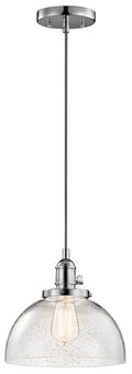KICHLER 43853CH Avery 9.25" 1 Light Goblet Mini Pendant With Clear Seeded Glass Chrome