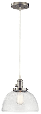 KICHLER 43853NI Avery 9.25" 1 Light Wall Sconce With Clear Seeded Glass In Brushed Nickel