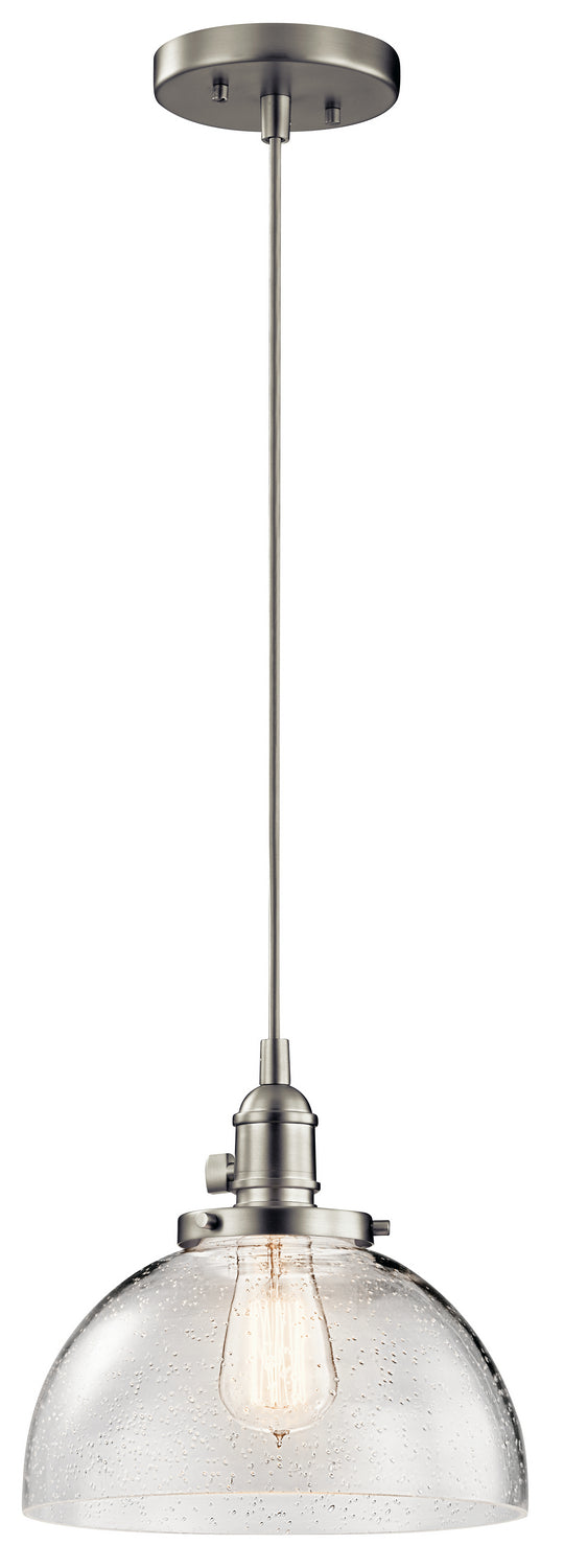 KICHLER 43853NI Avery 9.25" 1 Light Wall Sconce With Clear Seeded Glass In Brushed Nickel