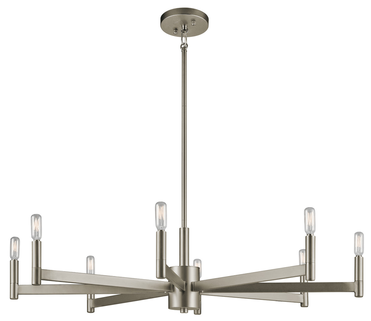 KICHLER 43857SN Erzo 9.25" 8 Light Chandelier In Satin Nickel