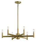 KICHLER 43859NBR Erzo 9.25" 6 Light Chandelier In Natural Brass