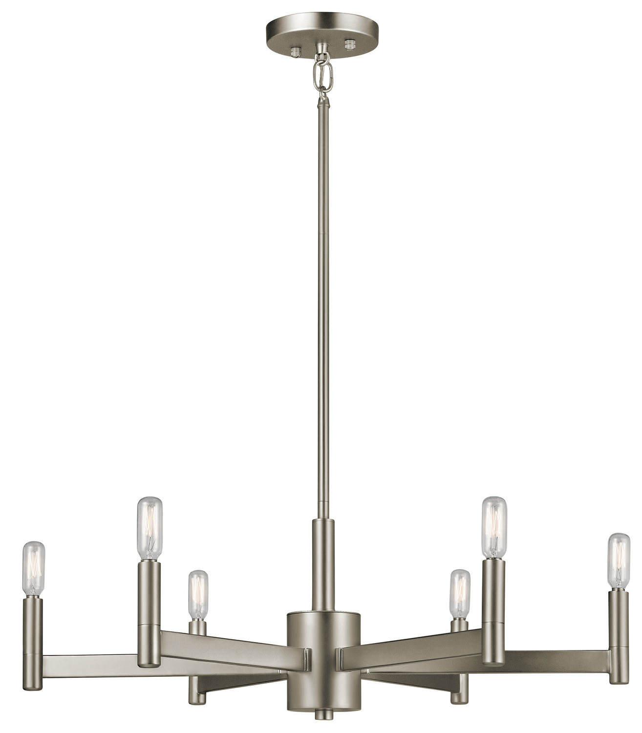 KICHLER 43859SN Erzo 9.25" 6 Light Chandelier In Satin Nickel