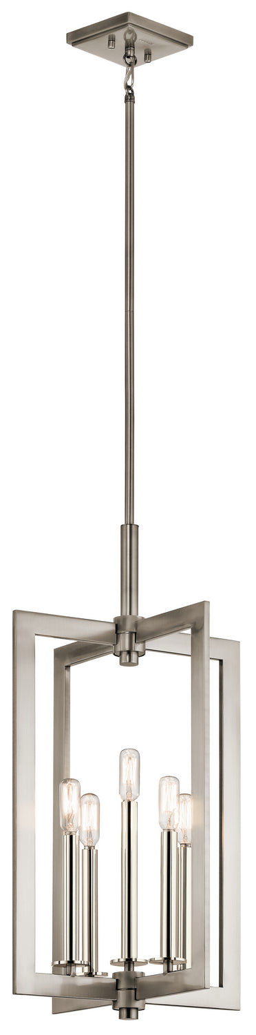 KICHLER 43900Clp Cullen Five Light Foyer Pendant Classic Pewter
