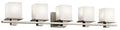 KICHLER 45193AP Tully 40.25" 5 Light Vanity Light With Satin Etched Cased Opal Glass Antique Pewter