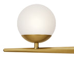 KICHLER 45582NBR Jasper 24.5" 3 Light Halogen Vanity Light With Satin Etched Cased Opal Glass Natural Brass