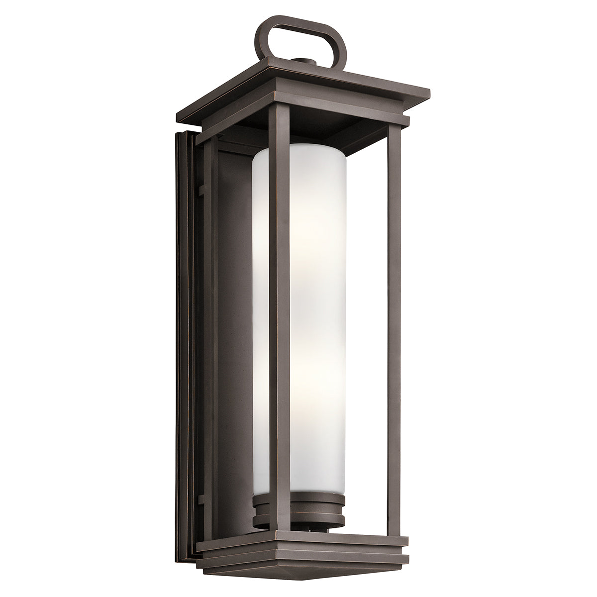 KICHLER 49499RZ South Hope 28" 2 Light Outdoor Wall Light With Satin Etched Cased Opal Glass In Rubbed Bronze
