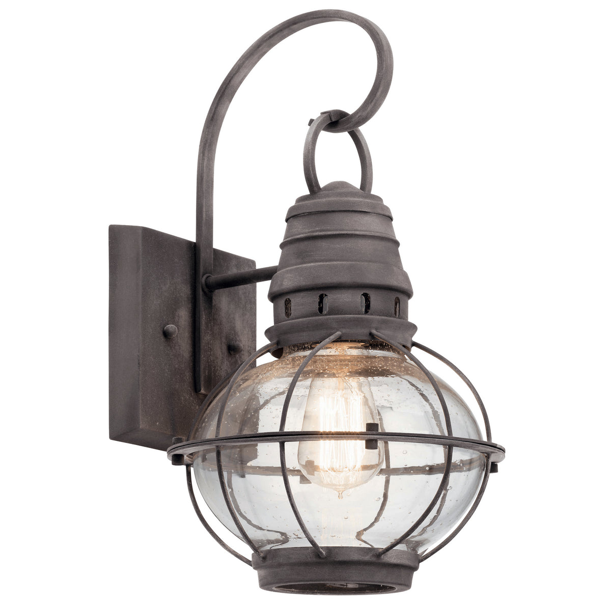 KICHLER 49628WZC Bridge Point 16" 1 Light Wall Light Weathered Zinc