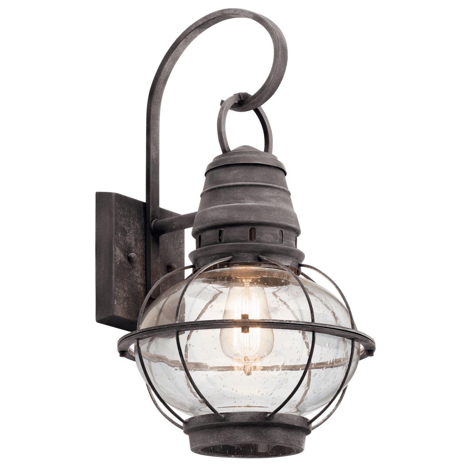 KICHLER 49629WZC Bridge Point 20" 1 Light Wall Light Weathered Zinc
