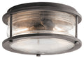 KICHLER 49669WZC Ashland Bay 2 Light Flush Mount Weathered Zinc
