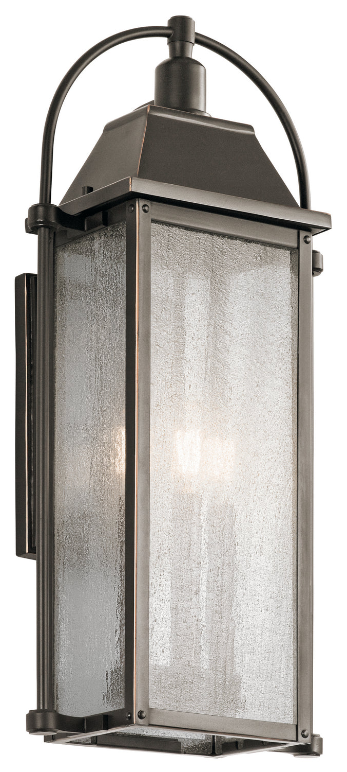 KICHLER 49715OZ Harbor Row 23.25" 3 Light Outdoor Wall Light With Clear Seeded Glass In Olde Bronze