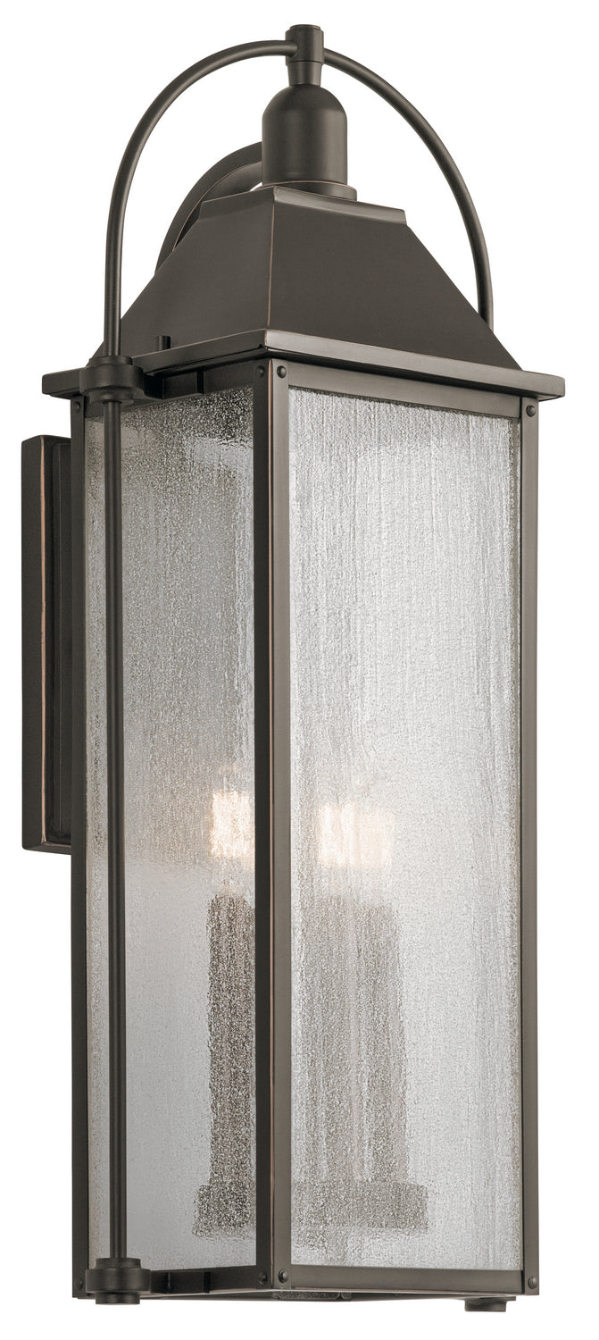 KICHLER 49716OZ Harbor Row 28.75" 4 Light Outdoor Wall Light With Clear Seeded Glass In Olde Bronze