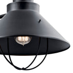 KICHLER 9142BK Seaside 16.5" 1 Light Outdoor Wall Light Black