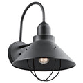 KICHLER 9142BK Seaside 16.5" 1 Light Outdoor Wall Light Black