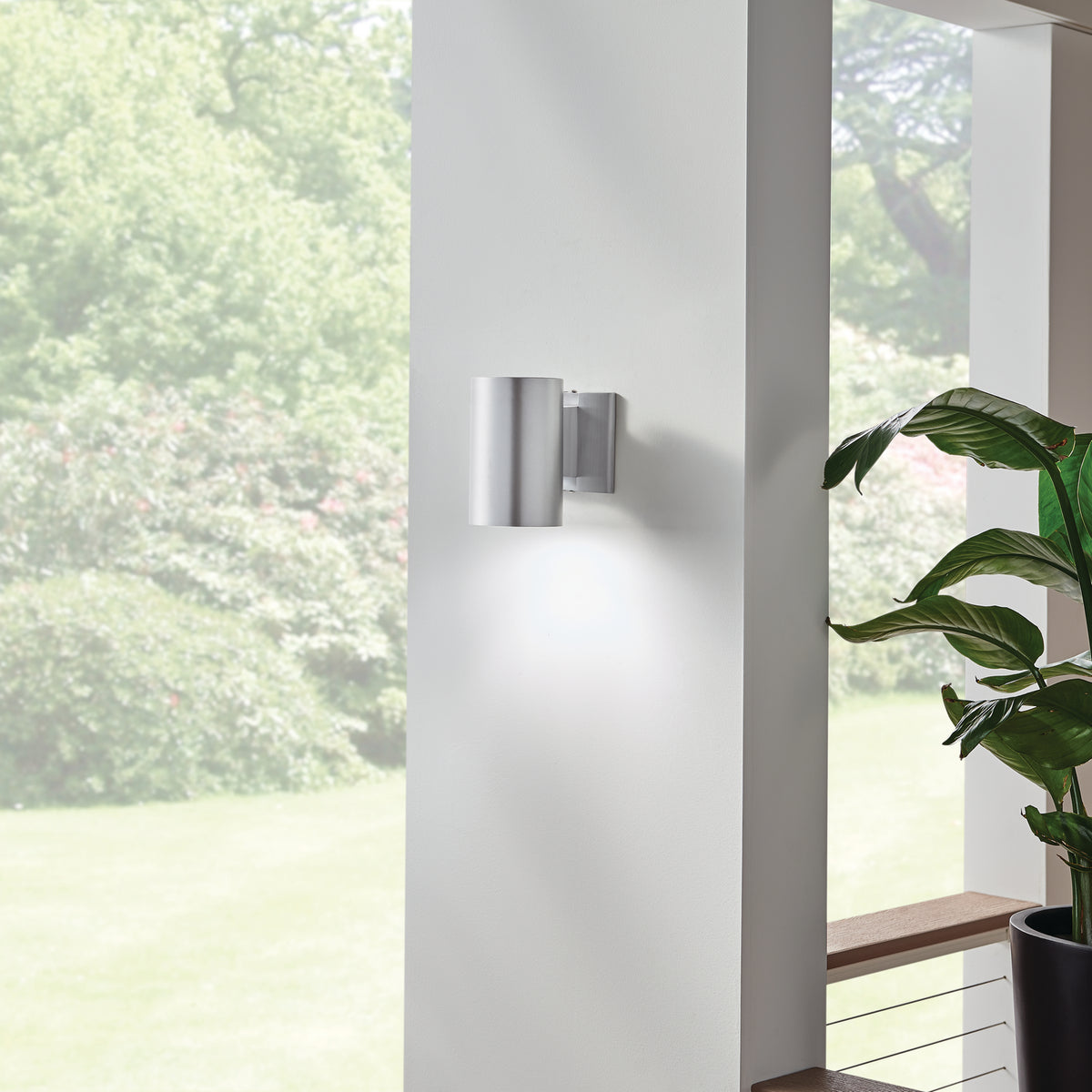 KICHLER 9234BA Cylinder 7" 1 Light Wall Light Brushed Aluminum