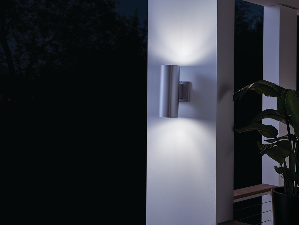 KICHLER 9244BA Cylinder 12" Wall Light Brushed Aluminum