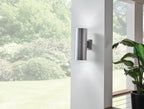 KICHLER 9246BA Cylinder 15" 2 Light Wall Light Brushed Aluminum