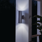 KICHLER 9246BA Cylinder 15" 2 Light Wall Light Brushed Aluminum