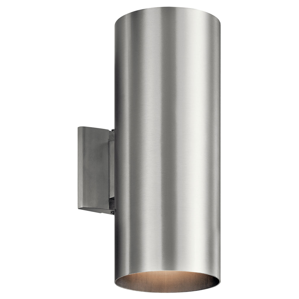 KICHLER 9246BA Cylinder 15" 2 Light Wall Light Brushed Aluminum