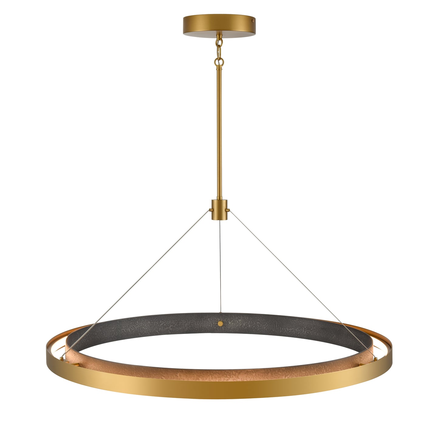 ELK SHOWROOM 70318/LED Fagan 33.5'' Wide Integrated LED Pendant - Brushed Brass with Forged Iron