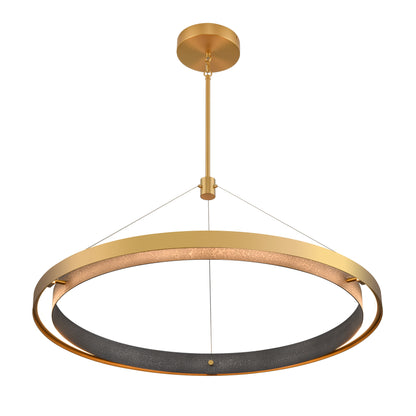 ELK SHOWROOM 70318/LED Fagan 33.5'' Wide Integrated LED Pendant - Brushed Brass with Forged Iron