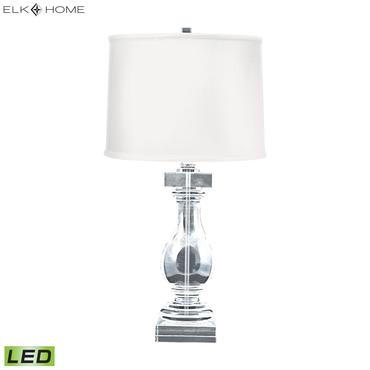 ELK SIGNATURE 704-LED Crystal 28'' High 1-Light Table Lamp - Clear