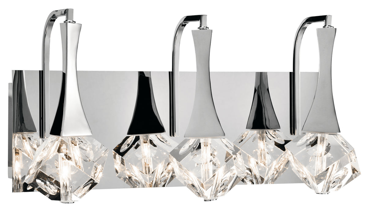 ELAN 83776 Rockne 3 Light Led Vanity Light Chrome