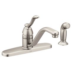 MOEN 7051SRS Banbury Chrome One-Handle Low Arc Kitchen Faucet - Spot Resist Stainless