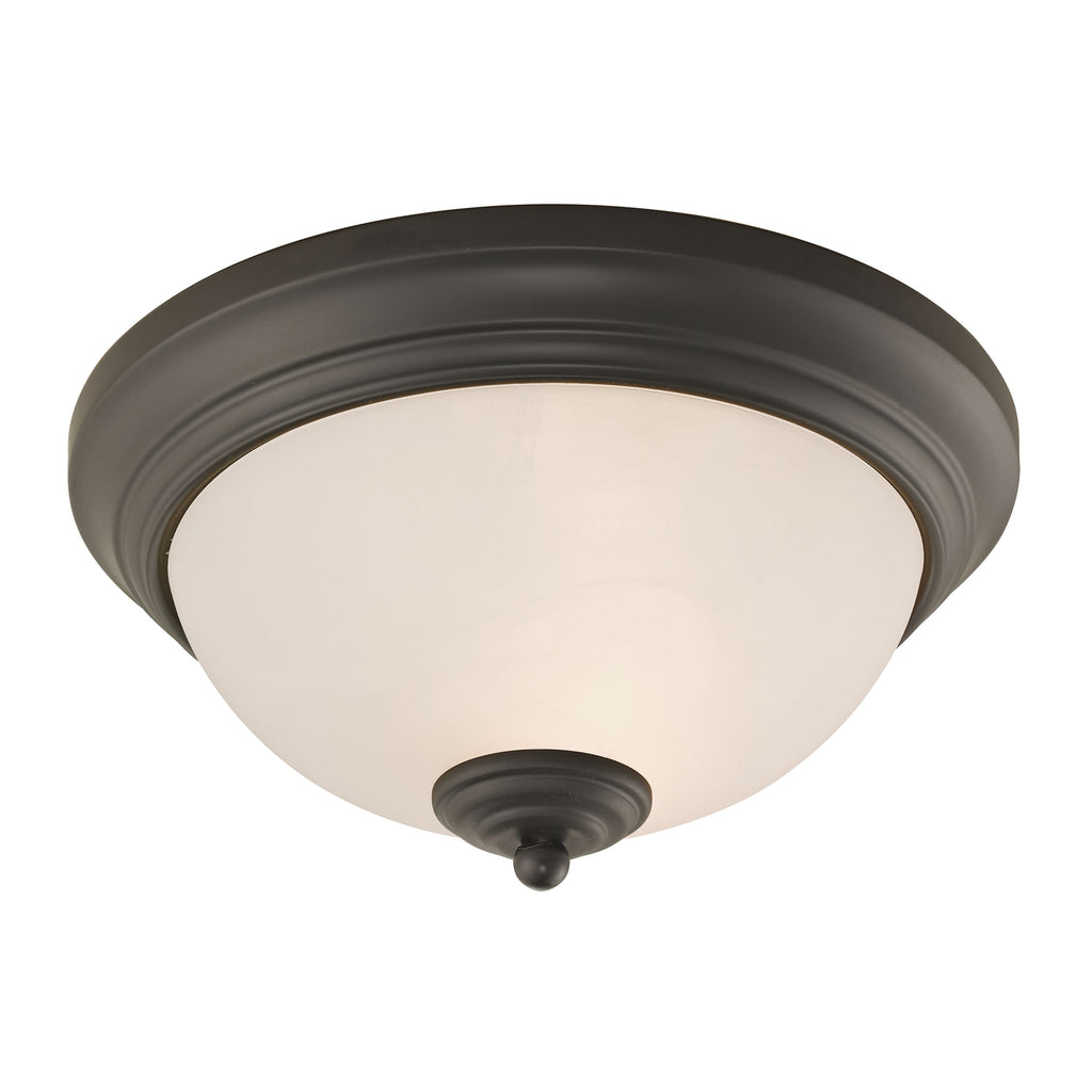 THOMAS 7052FM/10 Huntington 11'' Wide 2-Light Flush Mount - Oil Rubbed Bronze