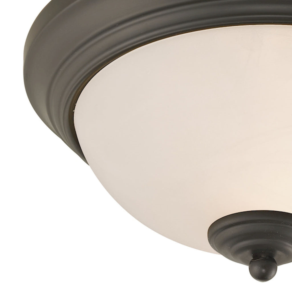 THOMAS 7052FM/10 Huntington 11'' Wide 2-Light Flush Mount - Oil Rubbed Bronze