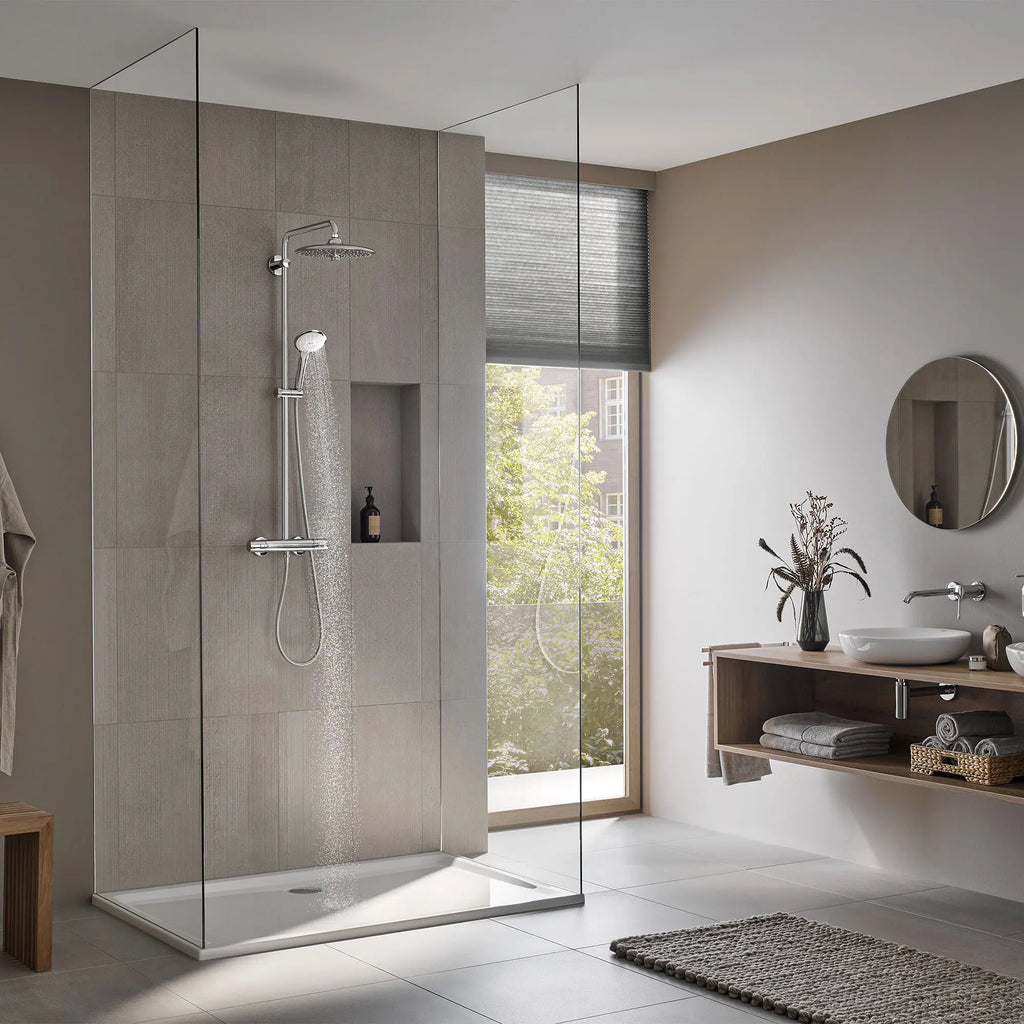 GROHE 26128002 Euphoria 260 CoolTouch Thermostatic Shower System, 1.75 gpm - Chrome