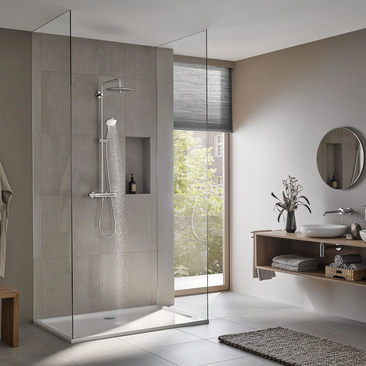 GROHE 26128002 Euphoria 260 CoolTouch Thermostatic Shower System, 1.75 gpm - Chrome