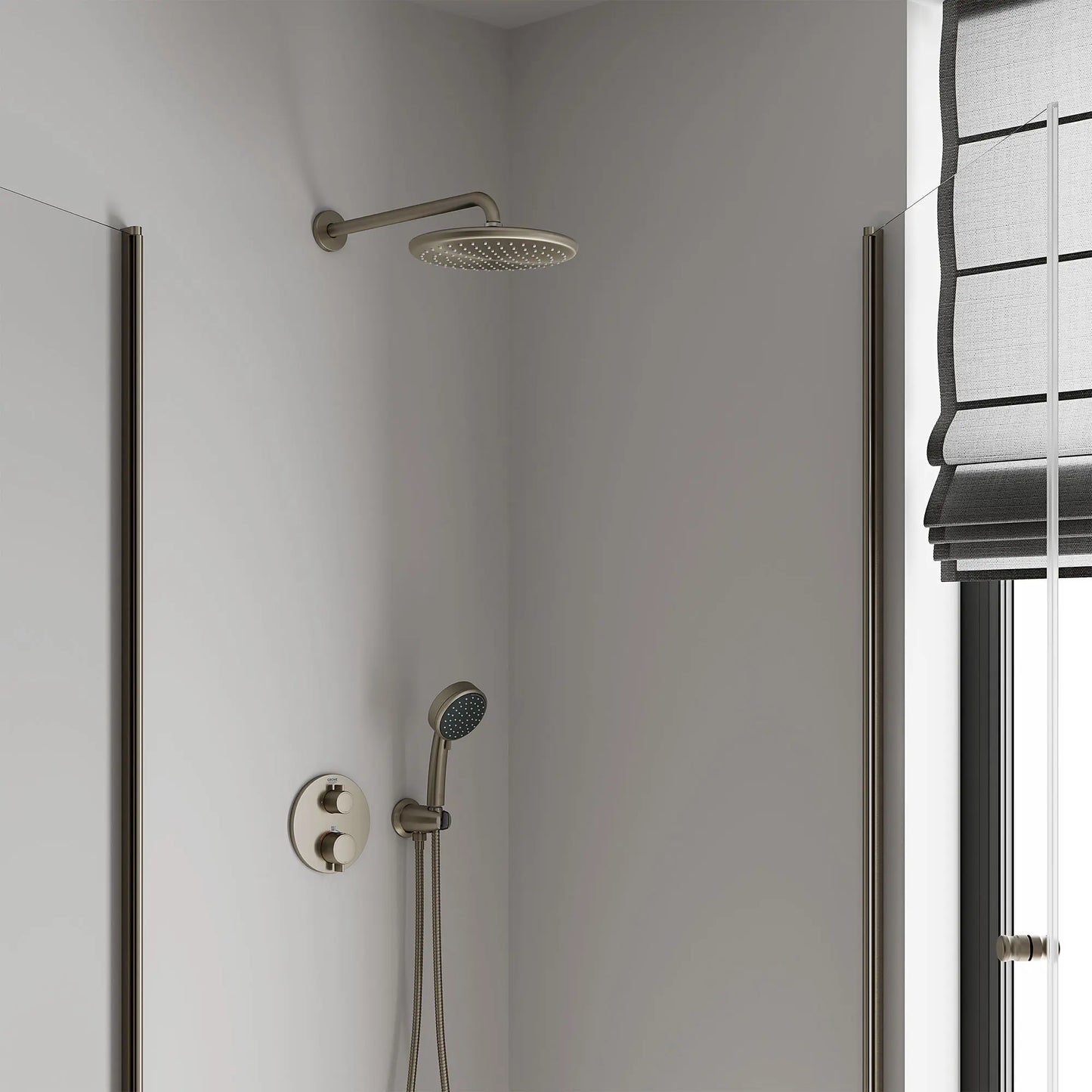 GROHE 26715EN0 Tempesta 250 Rain Shower Head, 9 7⁄8" - 1 Spray, 1.75 GPM - Brushed Nickel