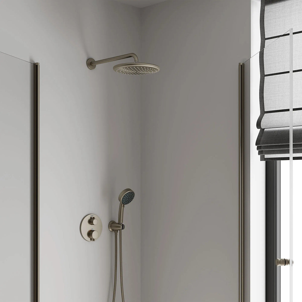 GROHE 26715EN0 Tempesta 250 Rain Shower Head, 9 7⁄8" - 1 Spray, 1.75 GPM - Brushed Nickel