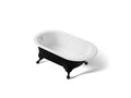KOHLER K-710-P5-0 Iron Works Historic 66" X 36" Freestanding Bath - Black Exterior With White Interior