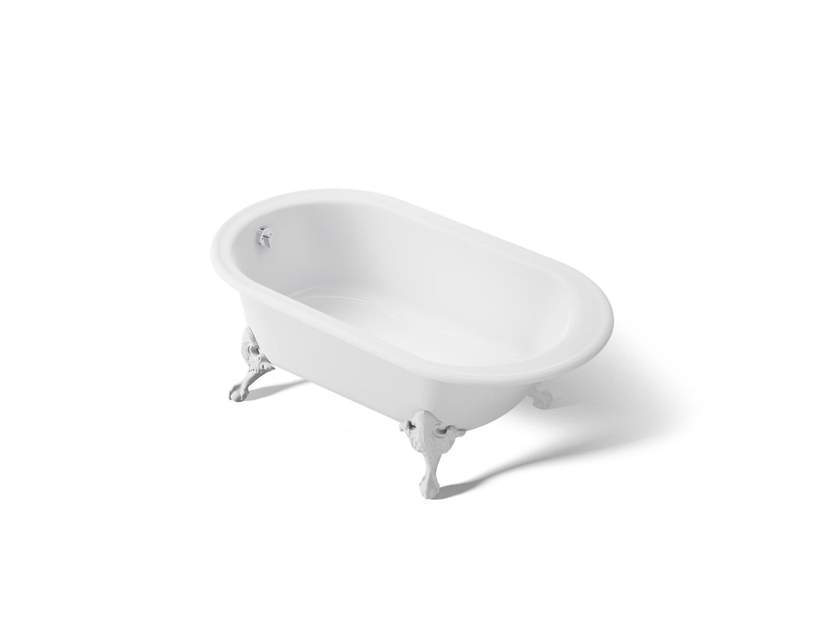 KOHLER K-710-W-0 Iron Works Historic 66" X 36" Freestanding Bath - White Exterior With White Interior