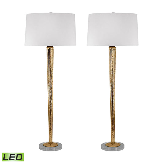 ELK SIGNATURE 711/S2-LED Mercury Glass 37'' High 2-Light Buffet Lamp - Set of 2 - Mercury Gold