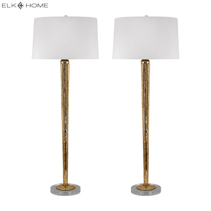 ELK SIGNATURE 711/S2 Mercury Glass 37'' High 2-Light Buffet Lamp - Set of 2 - Mercury Gold